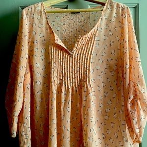 Torrid XXL Women’s Sheer Blouse with 3/4 length sleeves